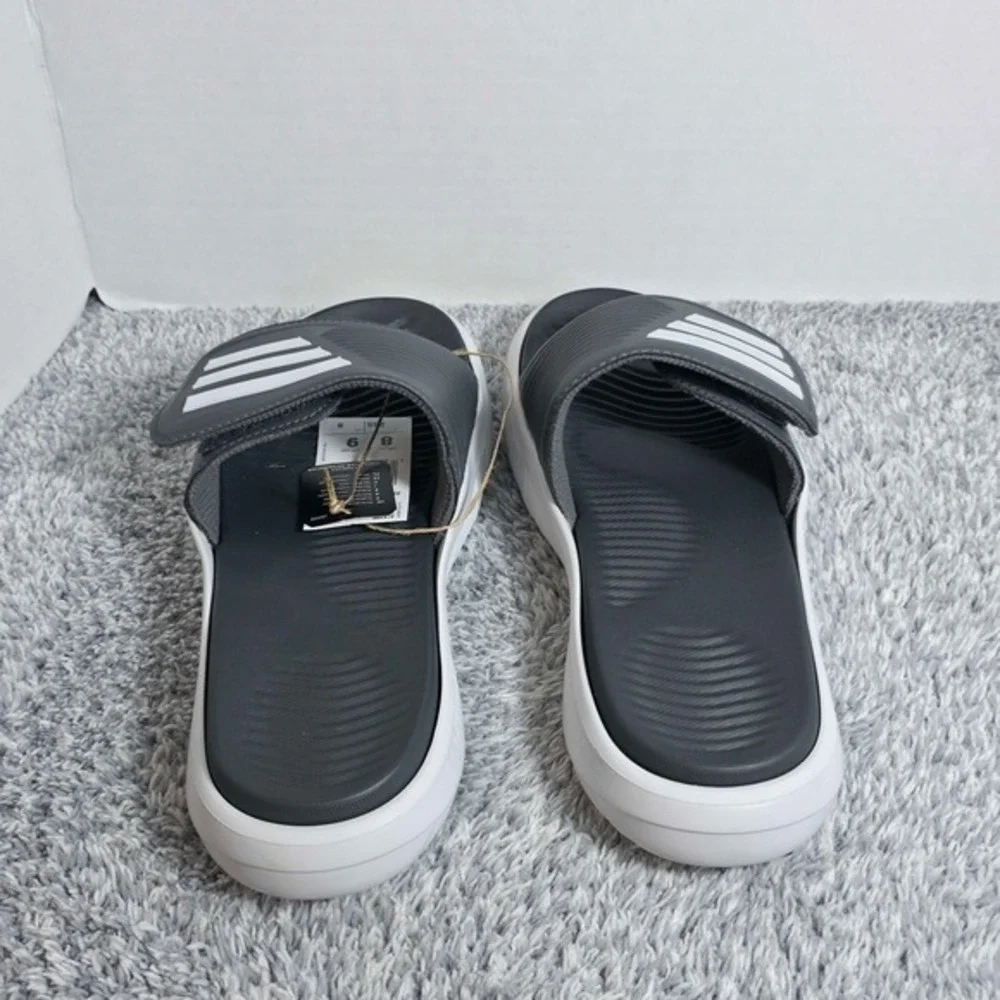 Adidas Men's Alpharesponse Slides 2.0 Grey White Size Mens 8 Womens 9 JP5398 NEW